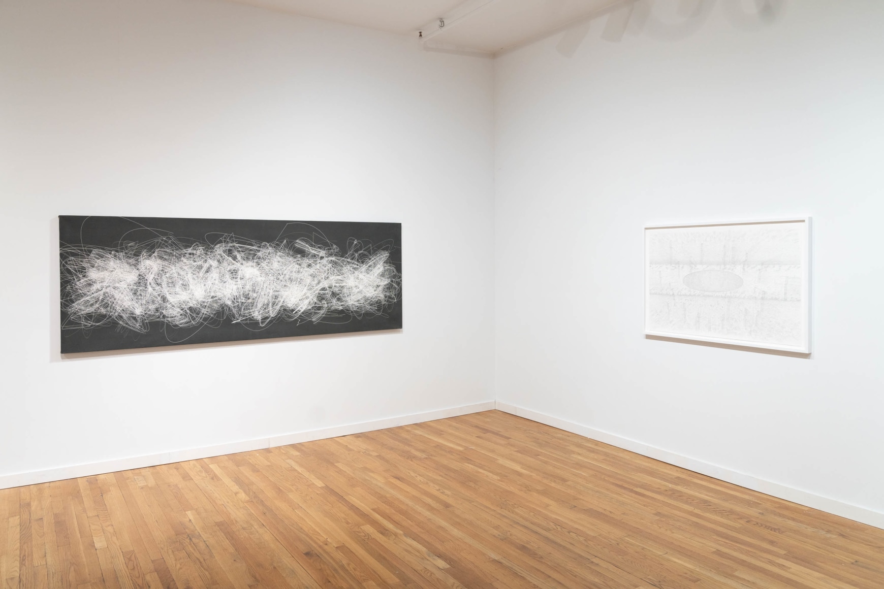 Installation photo of Simon Bertrand &amp; Henry Mandell: Entanglement (2025) at Anita Rogers Gallery