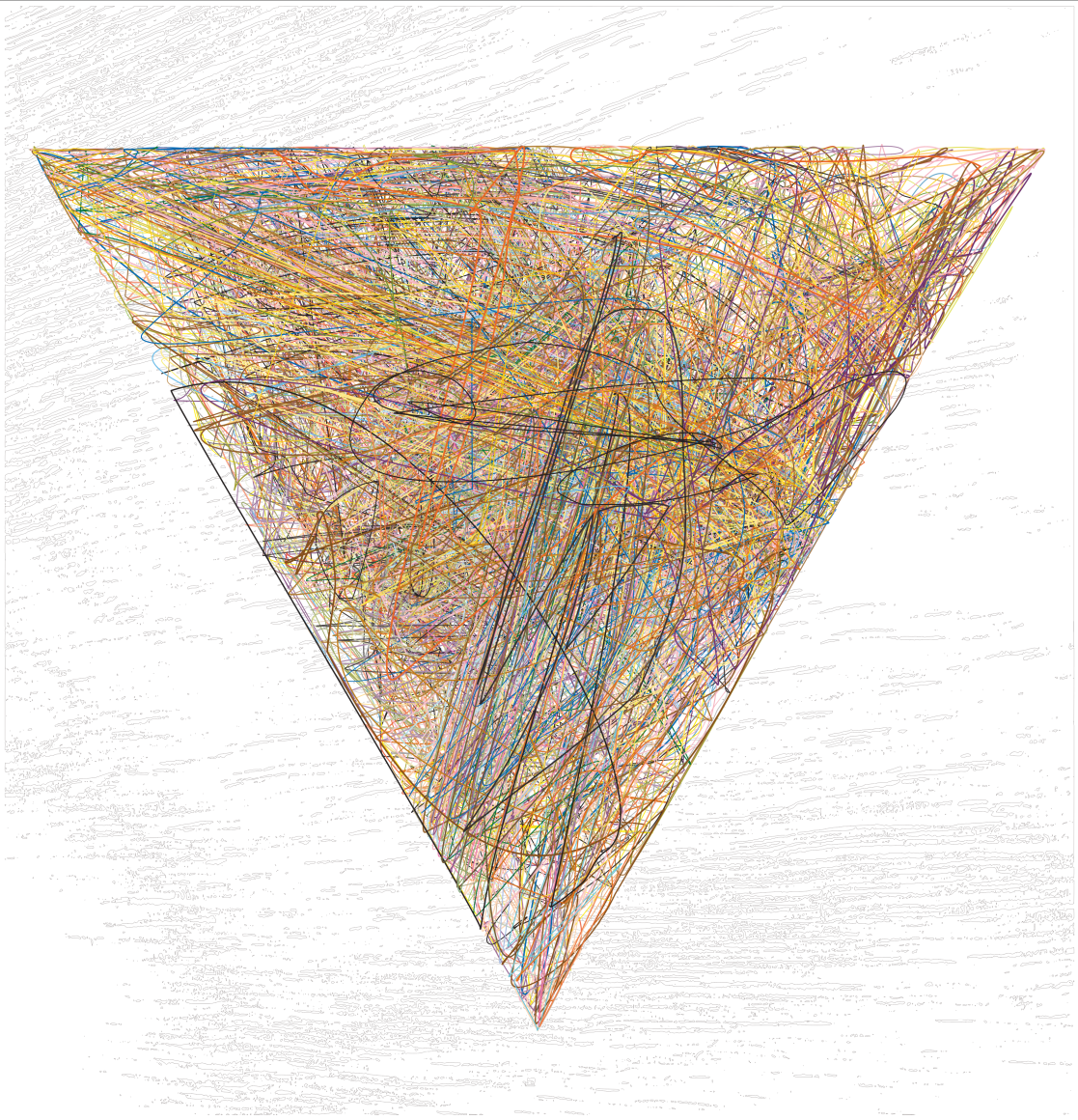 Henry Mandell, Theory Of Mind 018, 2023, UV polymer on aluminum, 43" x 41 1/2" at Anita Rogers Gallery