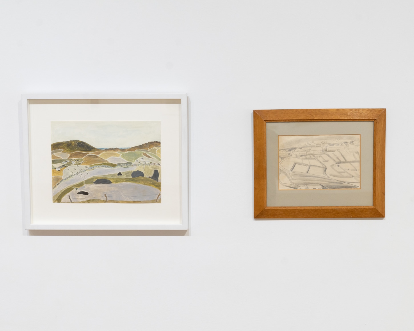 Installation view of Rachel Nicholson: A mug, a spoon and a landscape at Anita Rogers Gallery