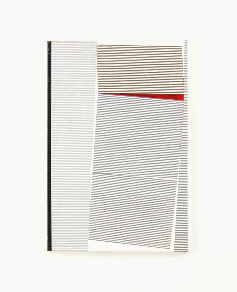 Gordon Moore, Blinds, 2020, Latex, acrylic and pumice on canvas, 30" x 20" at Anita Rogers Gallery