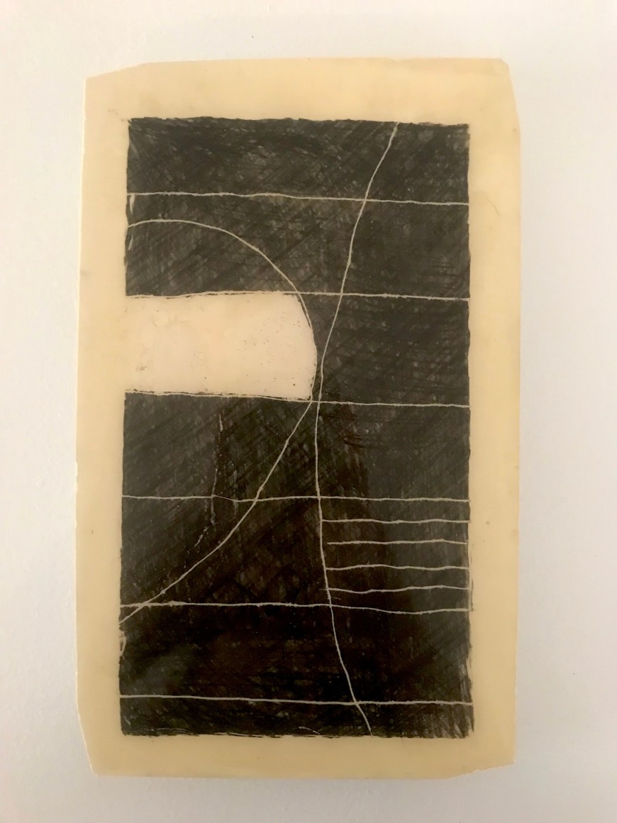 Mark Webber, Plaster Drawing 6, 2017, Plaster, 9 1/4" x 5 5/8"
