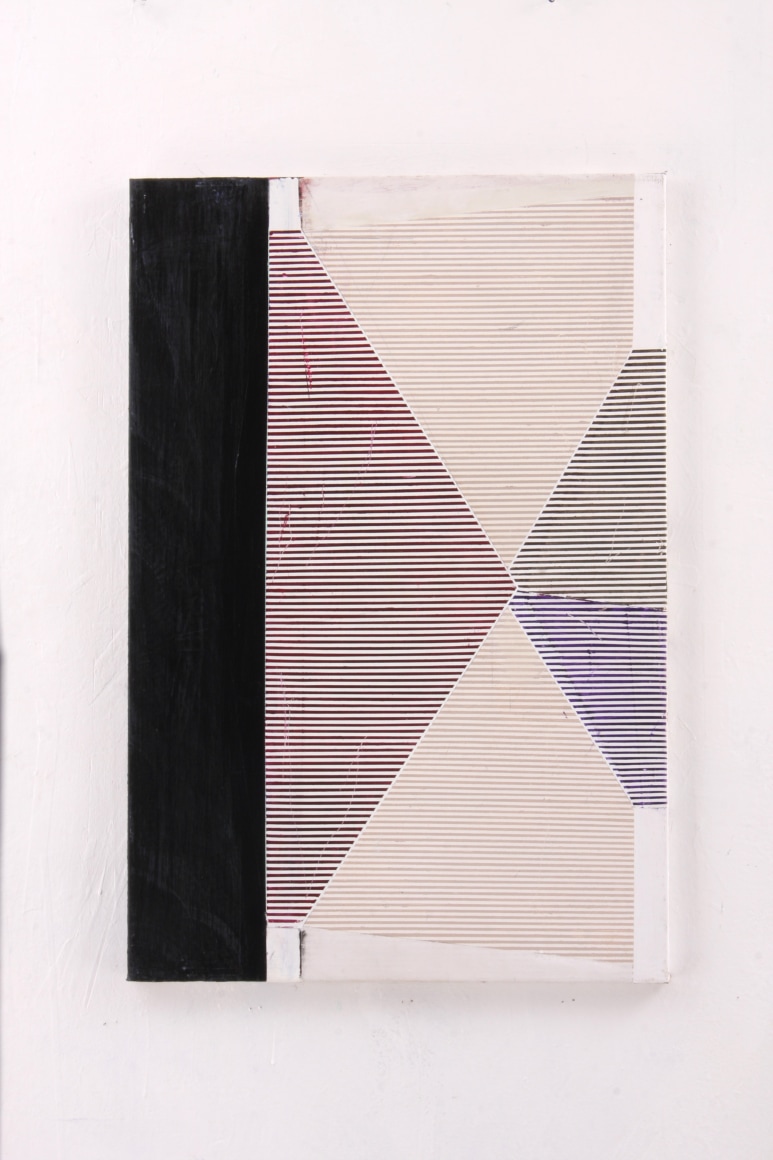 Gordon Moore, Tip, 2018, Acrylic, latex, and pumice on canvas, 30&quot; x 20&quot; at Anita Rogers Gallery