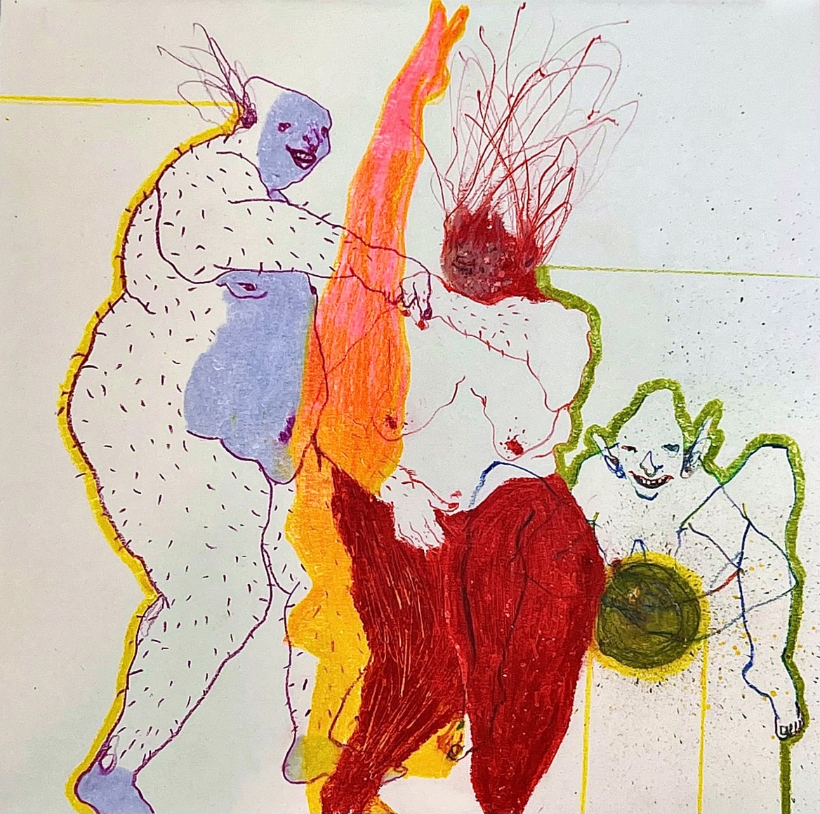 Shirin Mirjamali, Untitled, 2024, Mixed media on paper, 8&quot; x 8&quot;&nbsp; at Anita Rogers Gallery