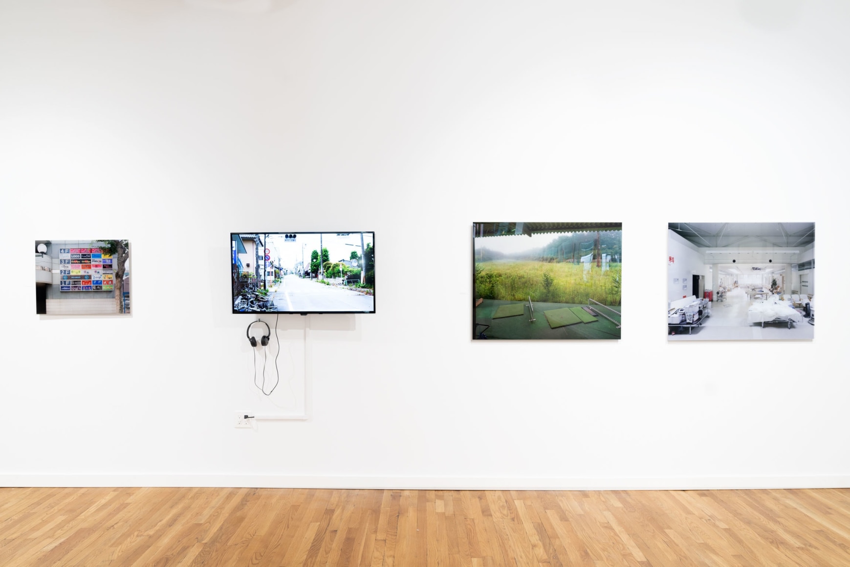 Installation photo of Yishay Garbasz: Women's Art Doesn't End at the Outer Labia (2022) at 494 Greenwich Street, New York.