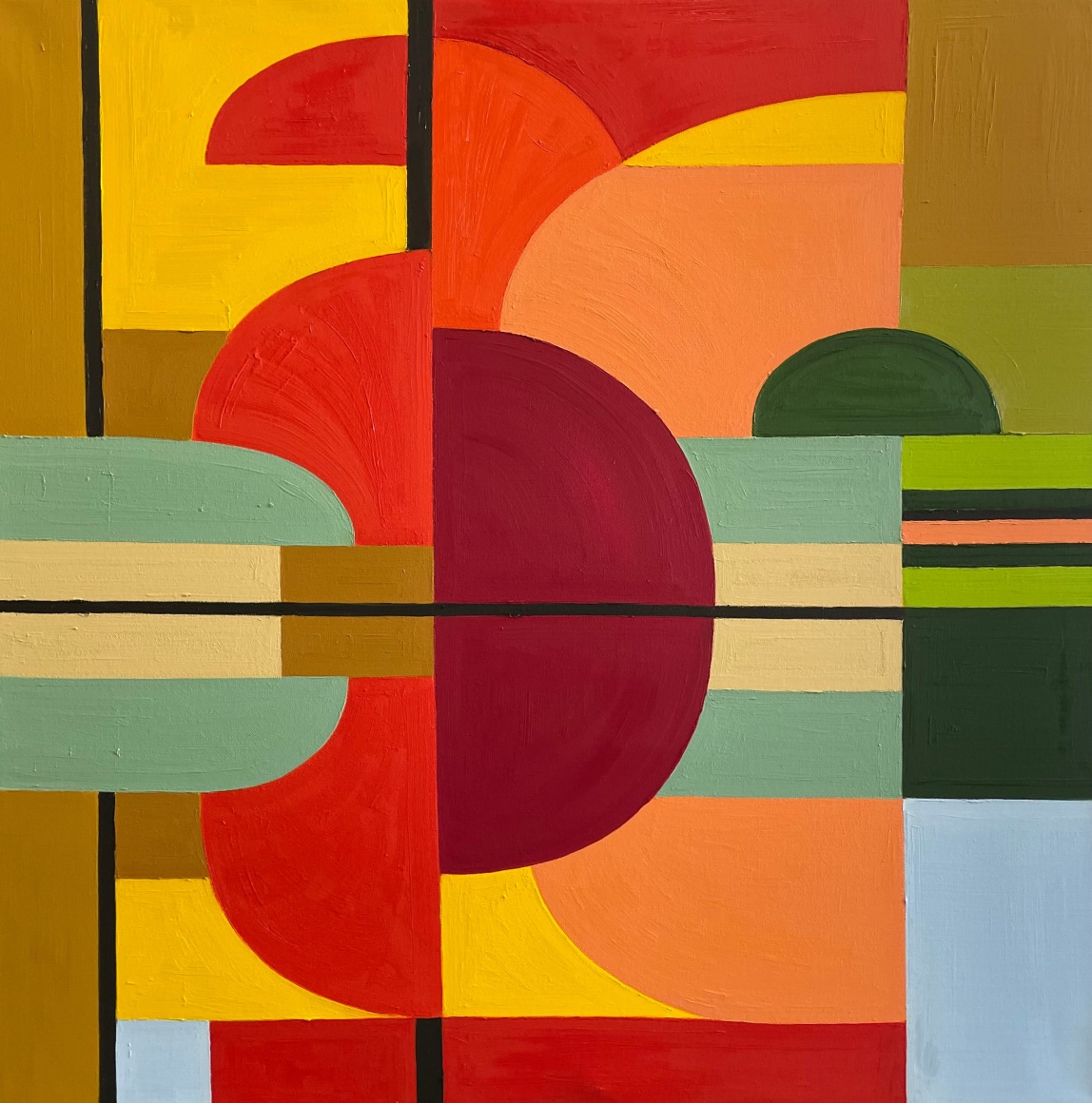 Adrianne Lobel, Autumn Pond, 2022-23, 36&quot; x 36&quot;