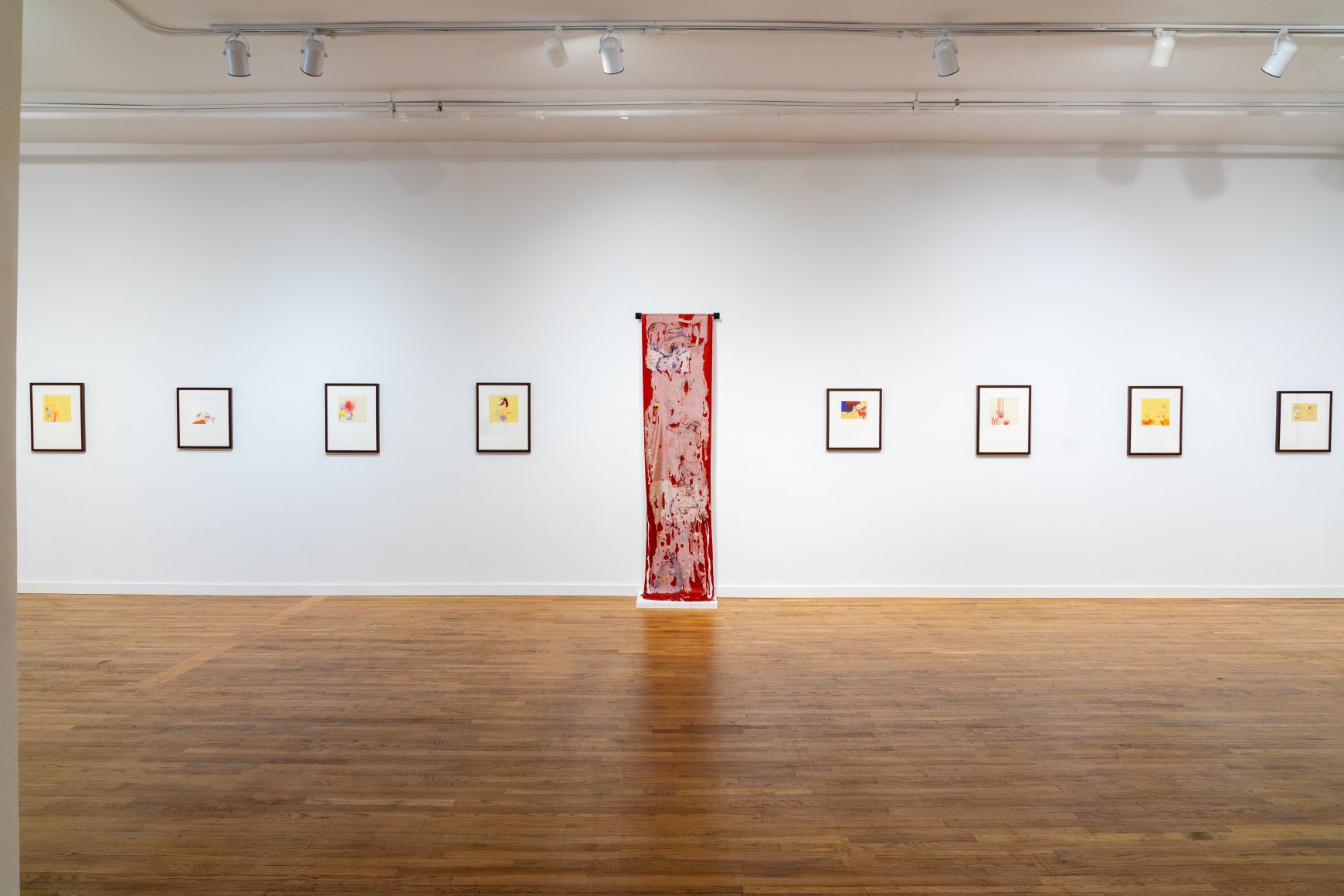 Installation view of Adrianne Lobel, Shirin Mirjamali &amp; nikki terry Summer Group Exhibition (2024) at 494 Greenwich Street.