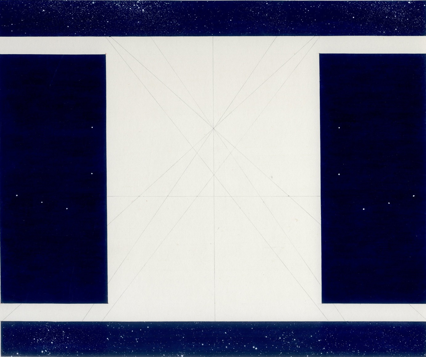 Mahreen Zuberi, Borders (3), 2023, Gouache and pencil drawing on wasli, 10" x 12" at Anita Rogers Gallery