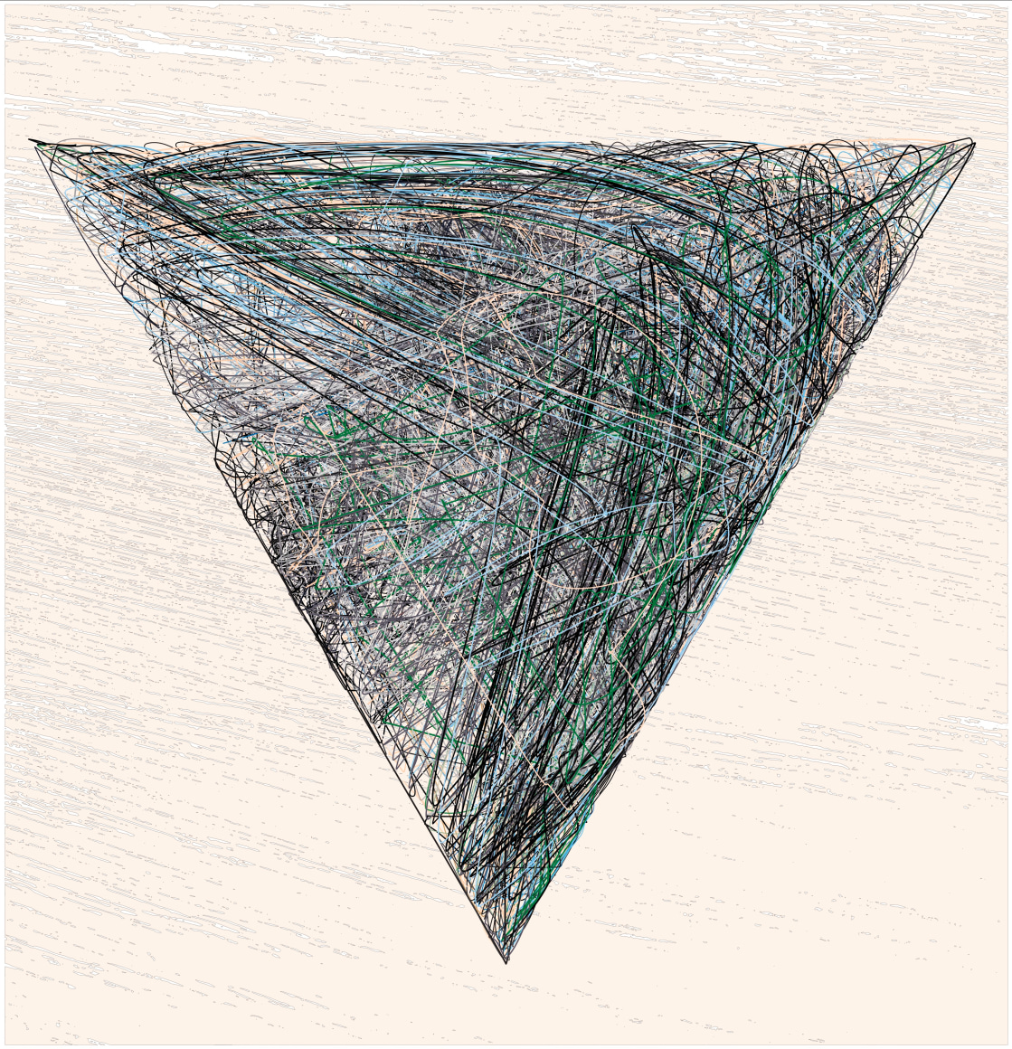 Henry Mandell, Theory Of mind E8, 2022, Ultraviolet polymer on aluminum, 43" x 41 1/2" at Anita Rogers Gallery