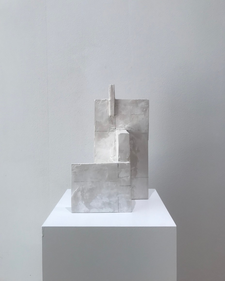 Mark Webber, Structures: Planes. Untitled Walls (L.B.), 2018, Hydrocal, 12" x 8 1/2" x 4 3/4"