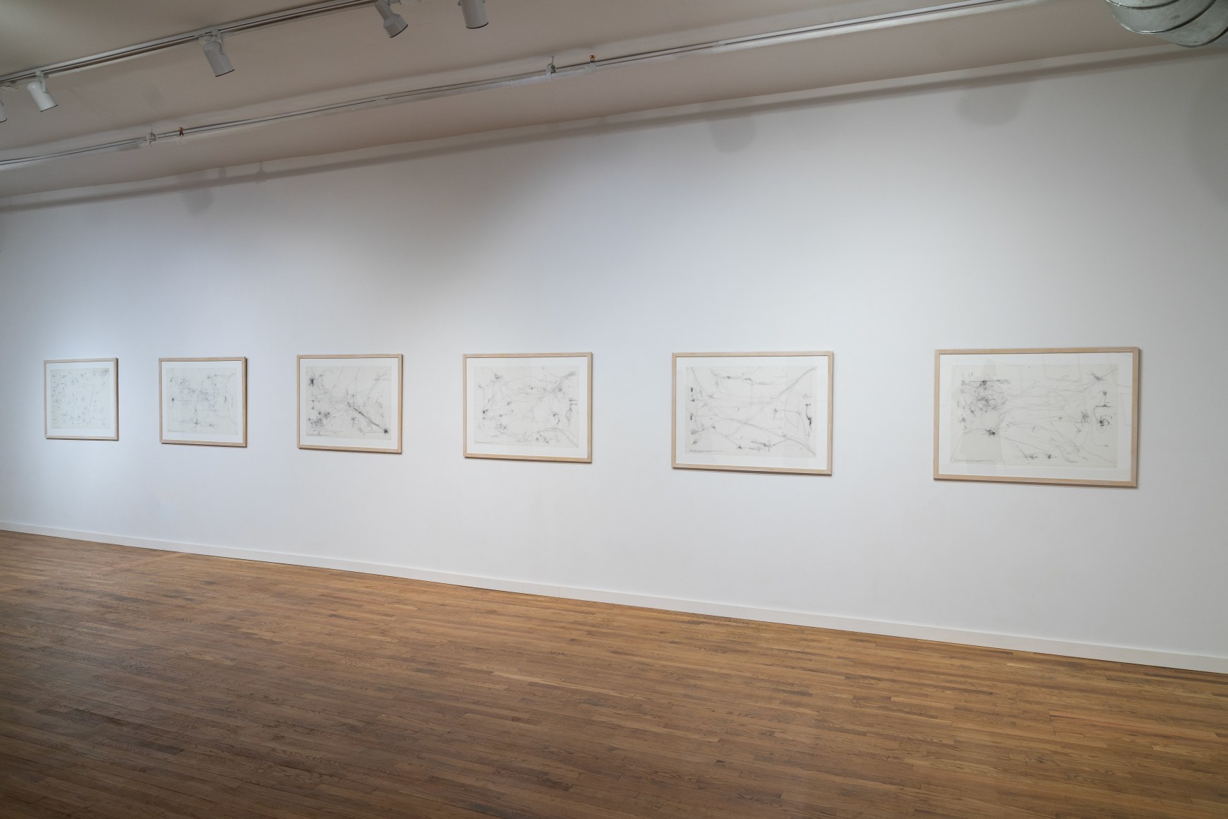 Installation view of Morgan O'Hara:&nbsp;LIVE TRANSMISSIONS OF PERFORMING MUSICIANS  at Anita Rogers Gallery