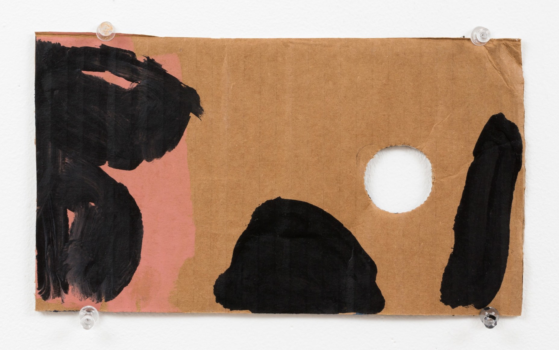 Virva Hinnemo, Cut Star, 2016, Acrylic on cardboard, 5 1/2" x 9 3/4" at Anita Rogers Gallery