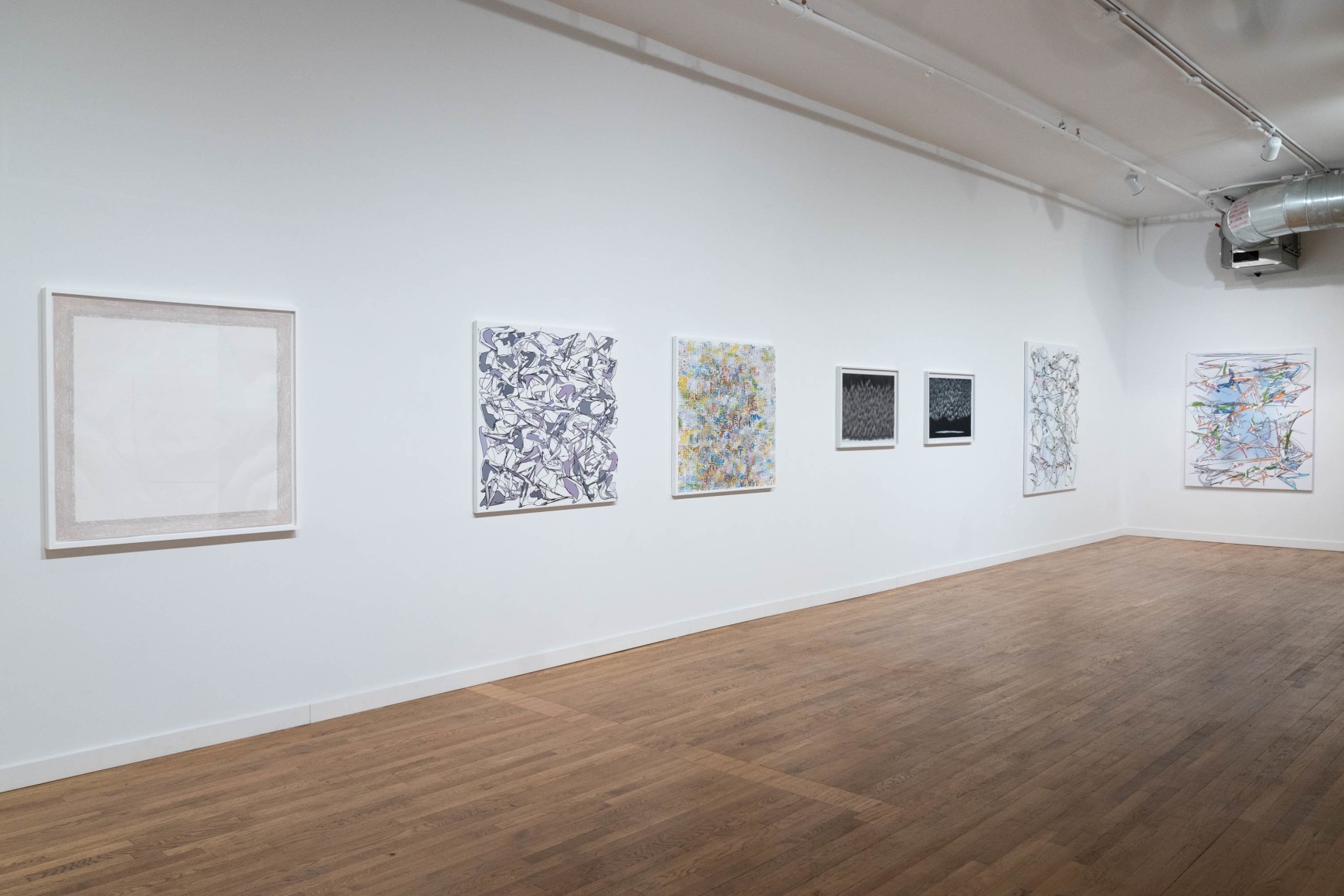 Installation photo of Simon Bertrand &amp; Henry Mandell: Entanglement (2025) at Anita Rogers Gallery