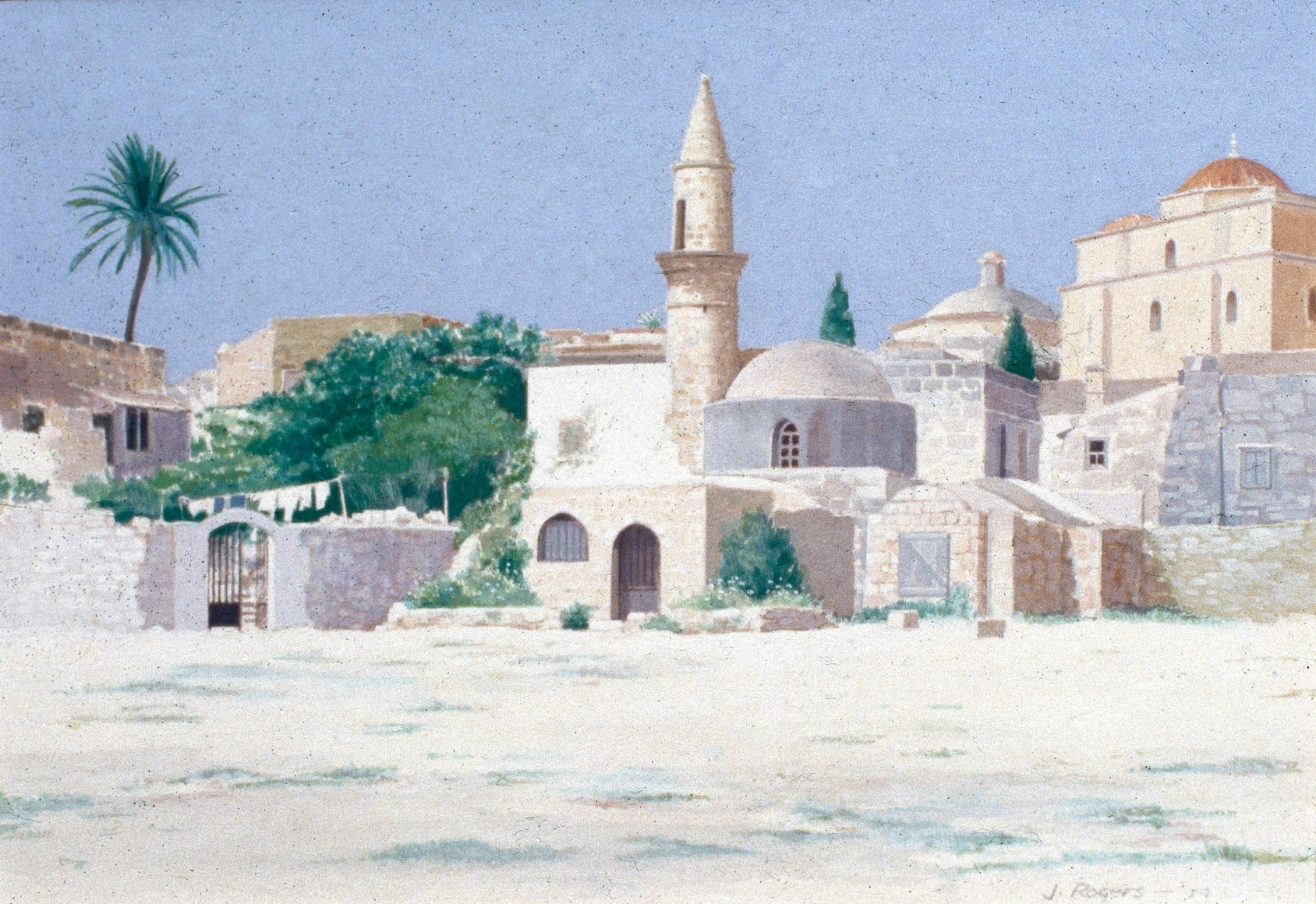 Jack Martin Rogers, Rhodes,&nbsp;1979, Gouache on paper, 8&quot; x 11&quot; at Anita Rogers Gallery