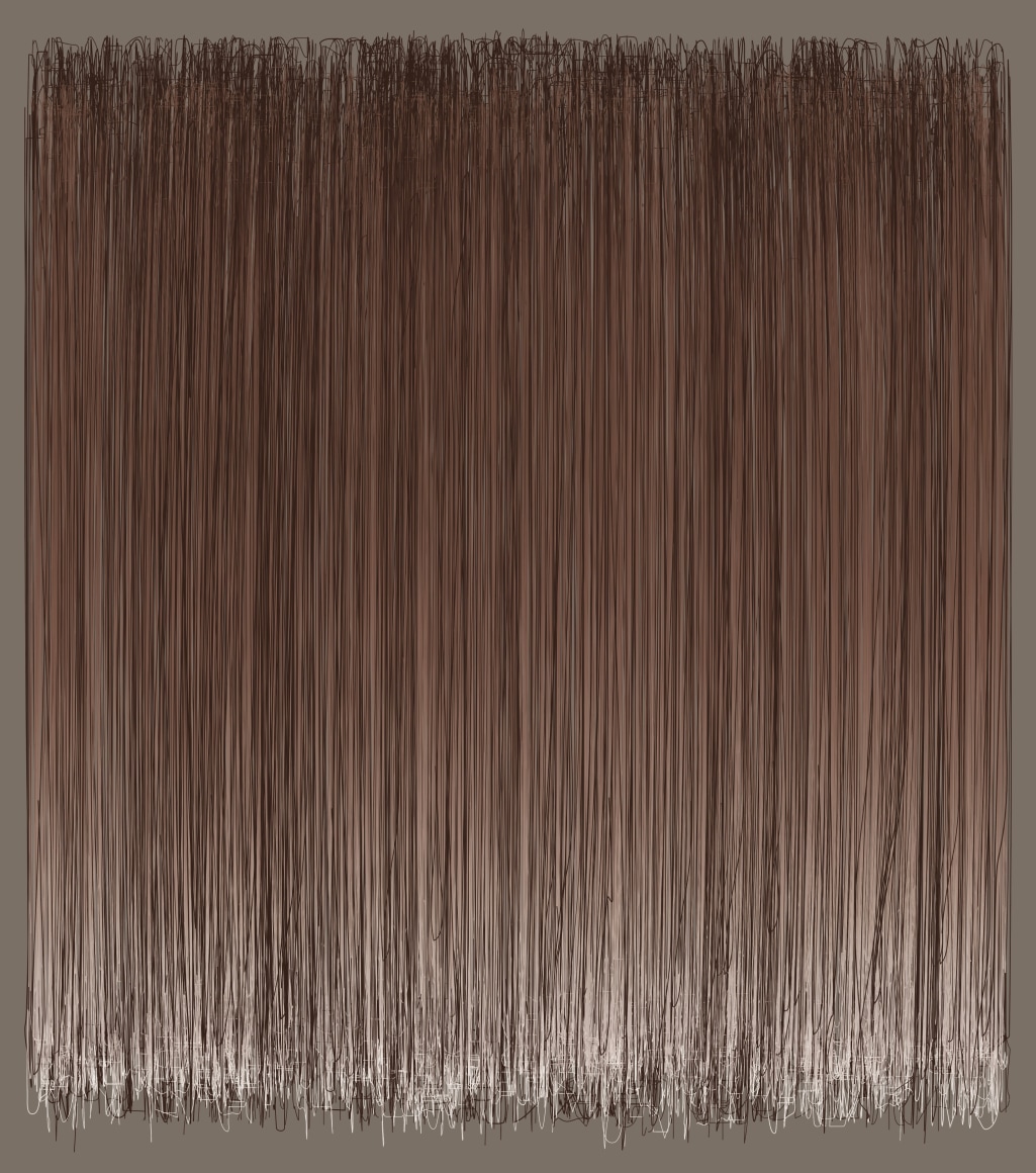 Henry Mandell, Plumb 106E, 2023, Ultraviolet polymer on aluminum, 50.5" x 44.5" at Anita Rogers Gallery