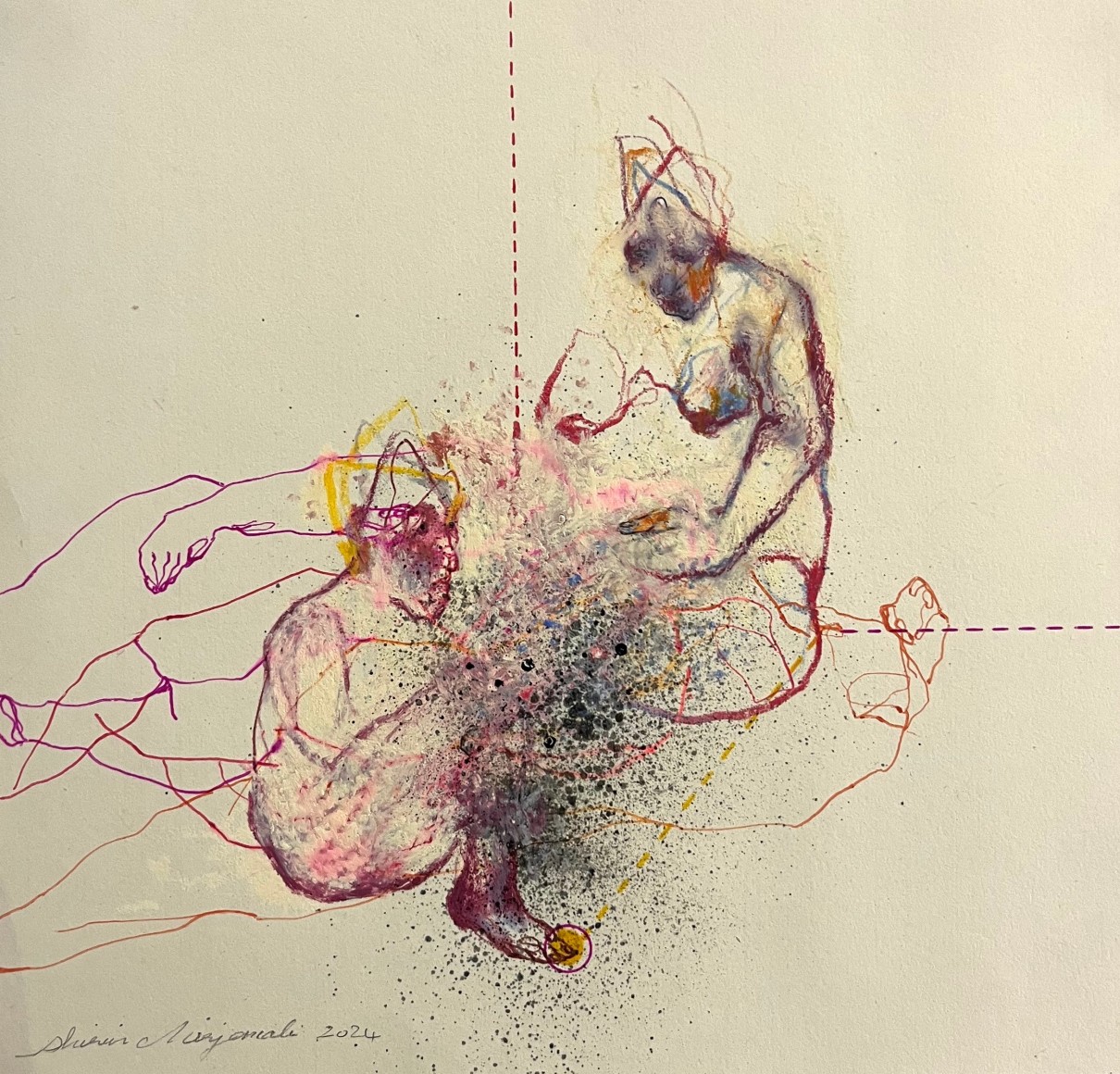 Shirin Mirjamali, Untitled, Mixed media, 8 1/4&quot; x 8 1/4&quot;