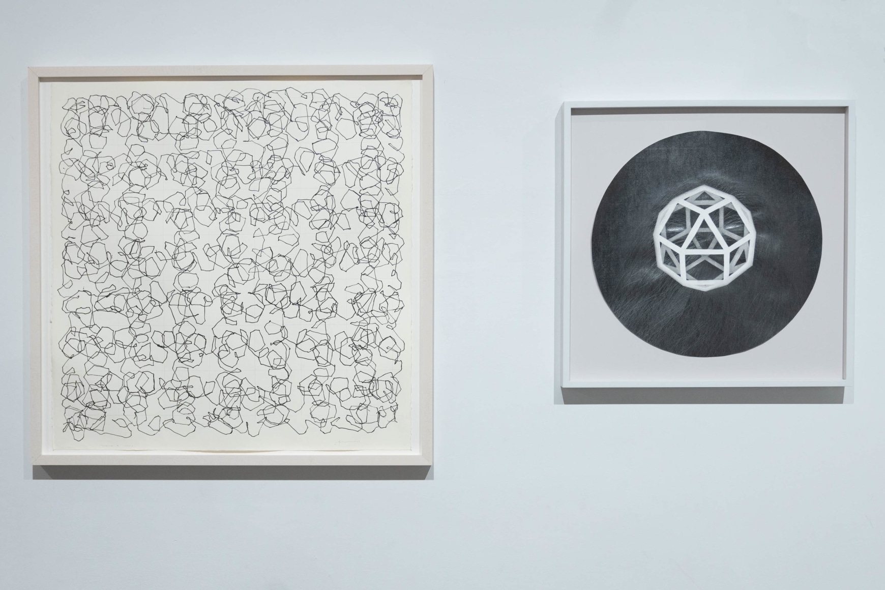 Installation photo of Simon Bertrand &amp; Henry Mandell: Entanglement (2025) at Anita Rogers Gallery