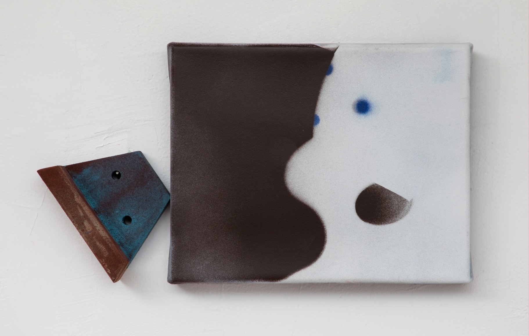 George Negroponte, Walking on Water II, 2018, Mixed Media on Canvas and Wood, 10&quot; x 17&quot; at Anita Rogers Gallery