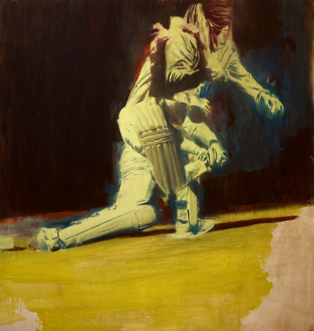 Phil Hale,&nbsp;Study for ANTICLIMB, 2025, Oil on canvas, 28&quot; x 28&quot;&nbsp; at Anita Rogers Gallery