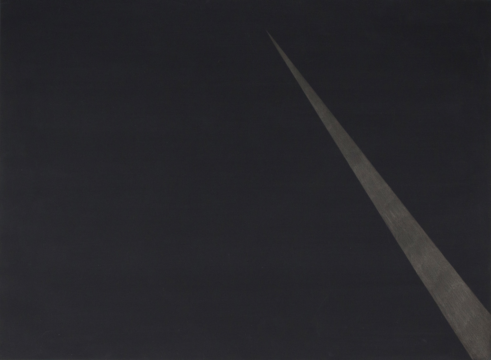 SILVERPOINT SOUTHEAST TO NORTH, Silverpoint drawn over black gouache on watercolor paper, 22" x 30"