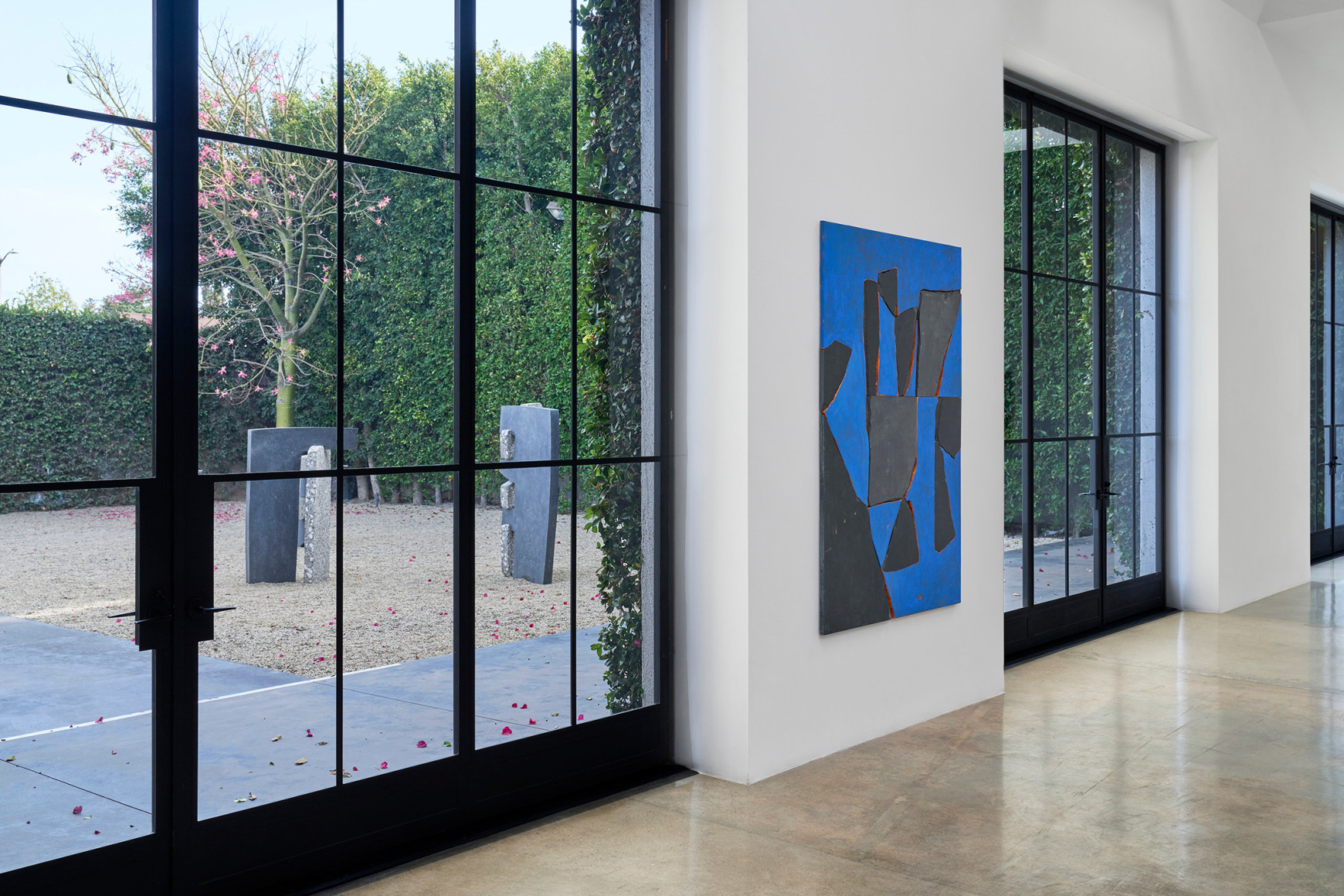 Installation view of &quot;Sam Moyer: Good Friend,&quot; 2021, at Kayne Griffin, Los Angeles