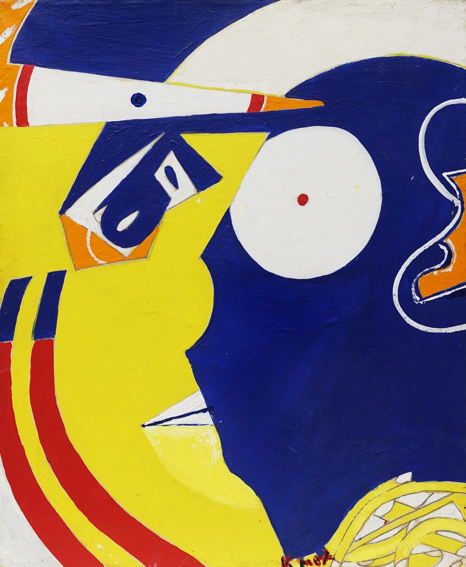 Knox Martin (b. 1923) Woman with Folded Hands, 1973