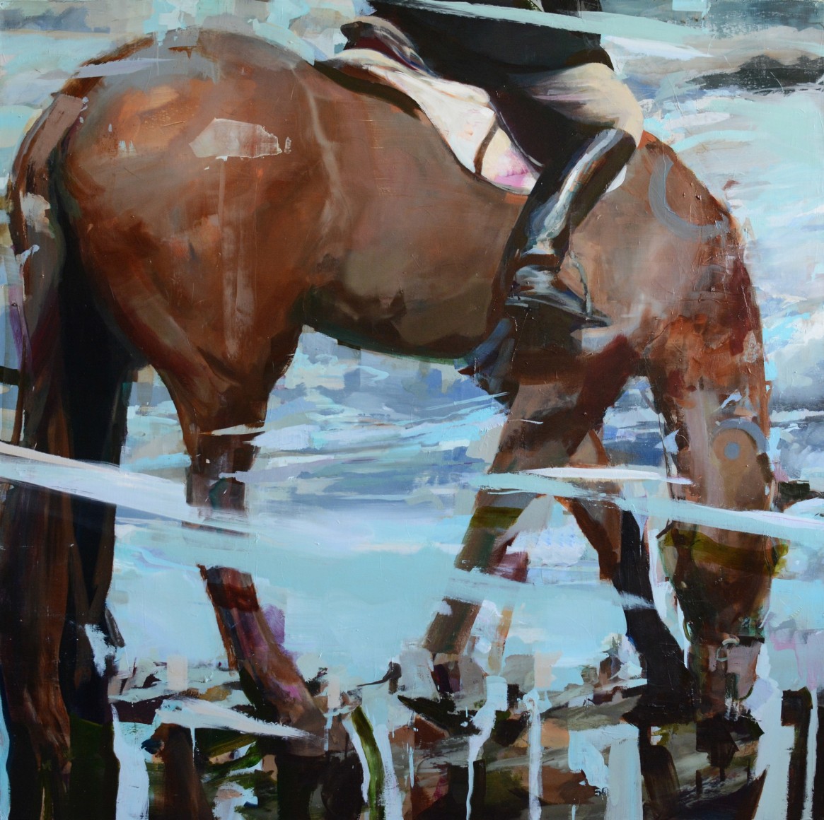 Alex Kanevsky (b. 1963) Man riding a horse from South Carolina to Key West in Search of Better Life, 2017