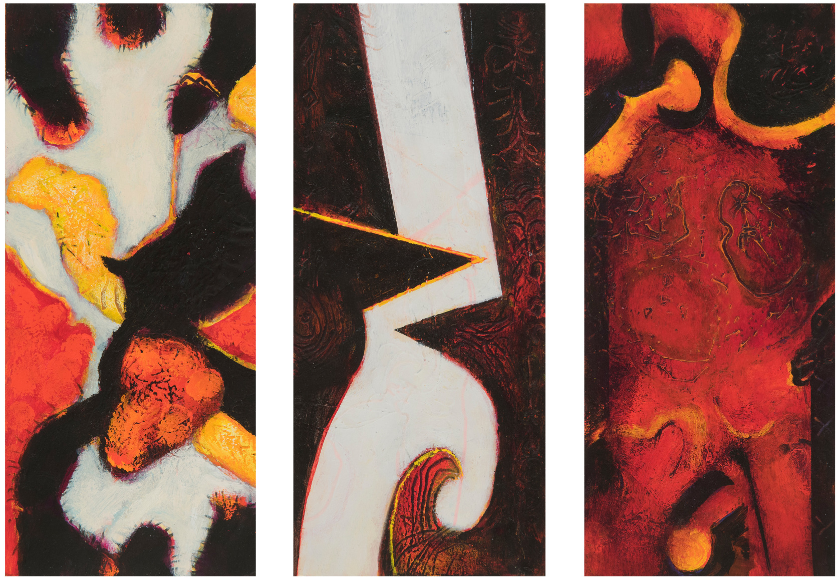 William Scharf, Vernal Equinox, Shrine Climb, On the Path's Map (From left to right), 2005