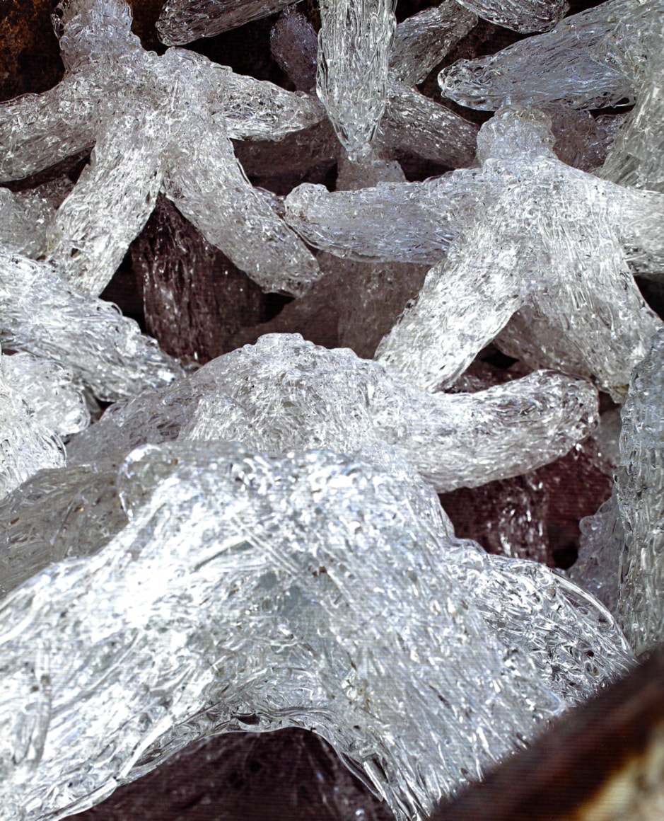 Nabil Nahas.  Detail. Untitled 2011. Glass and metal box. 56 x 100 x108 cm. Venice Projects. Venice Italy