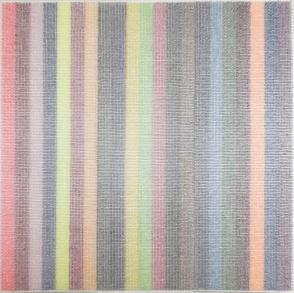 Osi Audi, Goosebumps 9, 2024, yarn on canvas, 243.8 x 243.8 x 8.9 cm (96 x 96 x 3.5 inches)