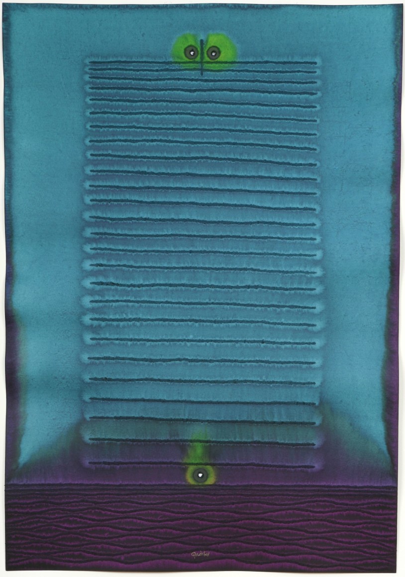 Sohan Qadri, Deva I, 2007, ink and dye on paper