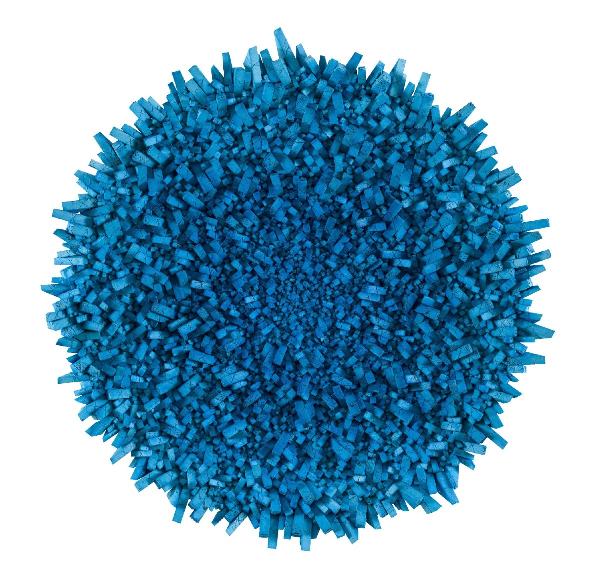 Chun Kwang Young, Aggregation 18 - JA006 (Star 1), 2018, mixed media with Korean mulberry paper, 160 cm tondo (63 inches)