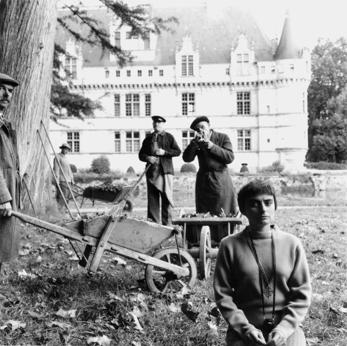 Self-portrait on the set of &quot;&Ocirc; saisons &ocirc; ch&acirc;teaux&quot;, Azay-le-Rideau, France, 1957, Silver Gelatin Photograph, Ed. of 15