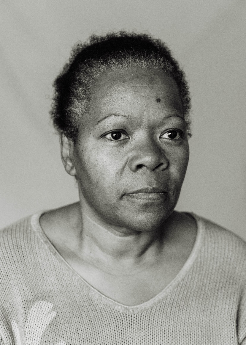Portraits of Ana Maria Jeremias taken throughout the duration of this project-over four months - inspired by her portrait at age nine on the document from her arrival in Portugal. Lisbon, Portugal, 2024