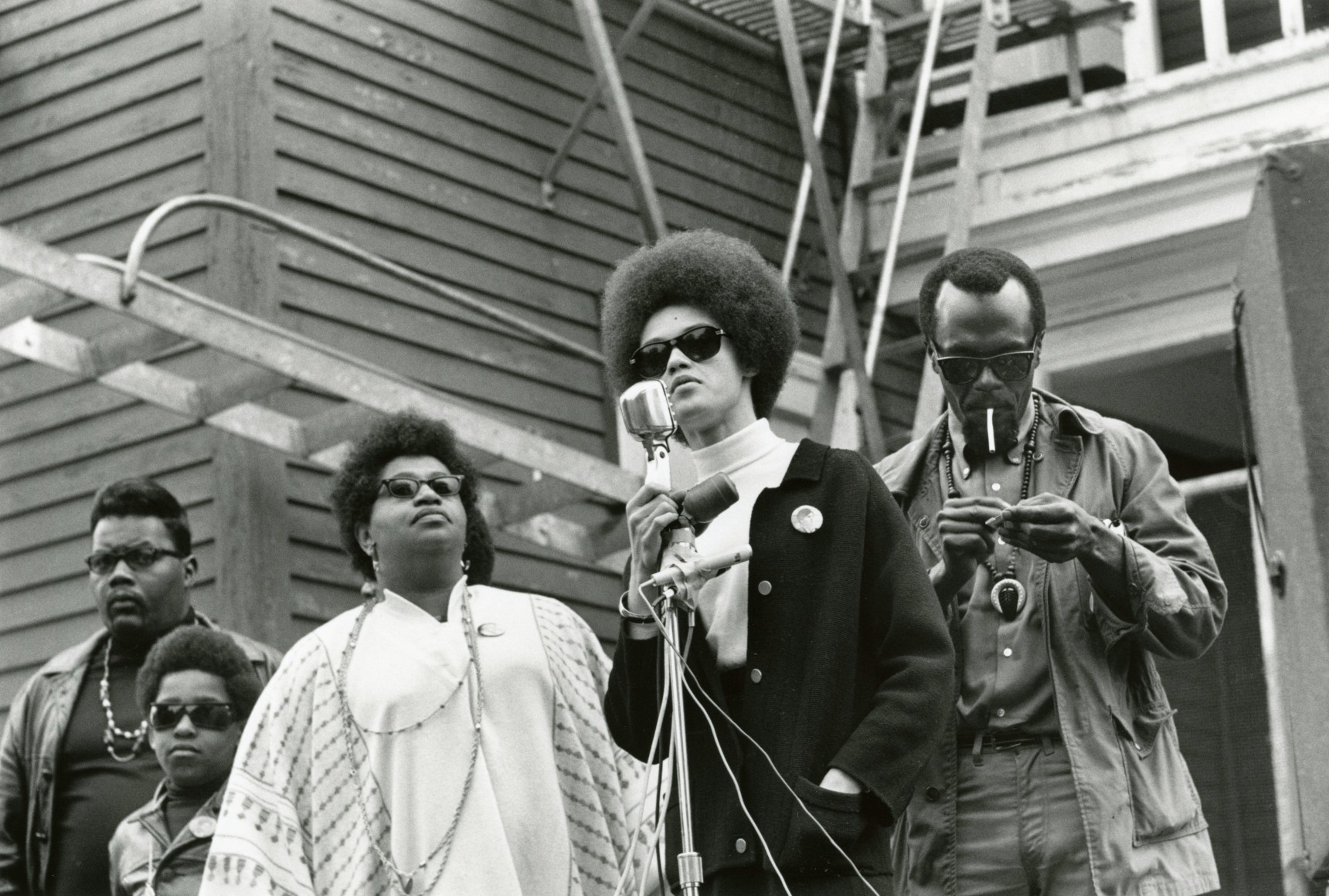 Black Panthers meeting for the liberation of Huey P. Newton, Oakland, ca. 1968, Silver Gelatin Photograph, Ed. of 15