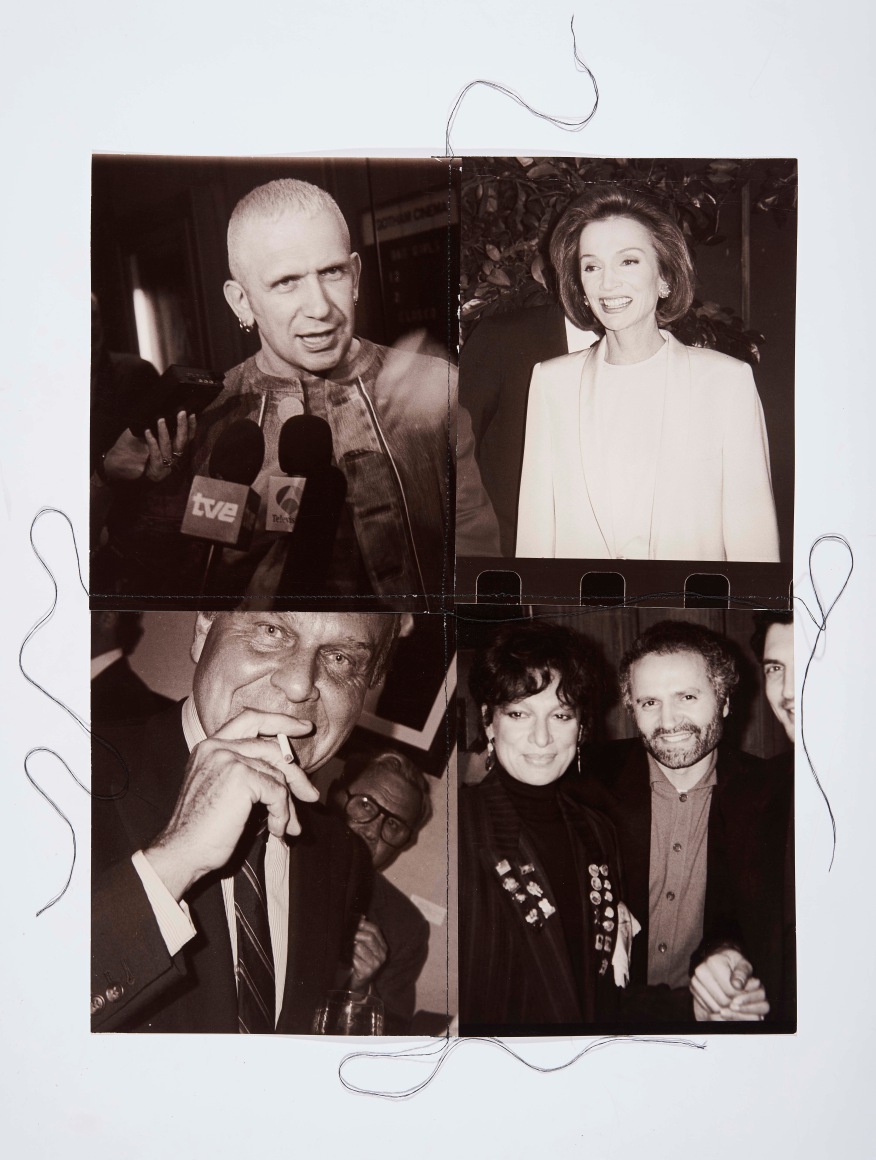 Versace, Lee Radzwill, 1995, Silver Gelatin Photograph with fiber thread