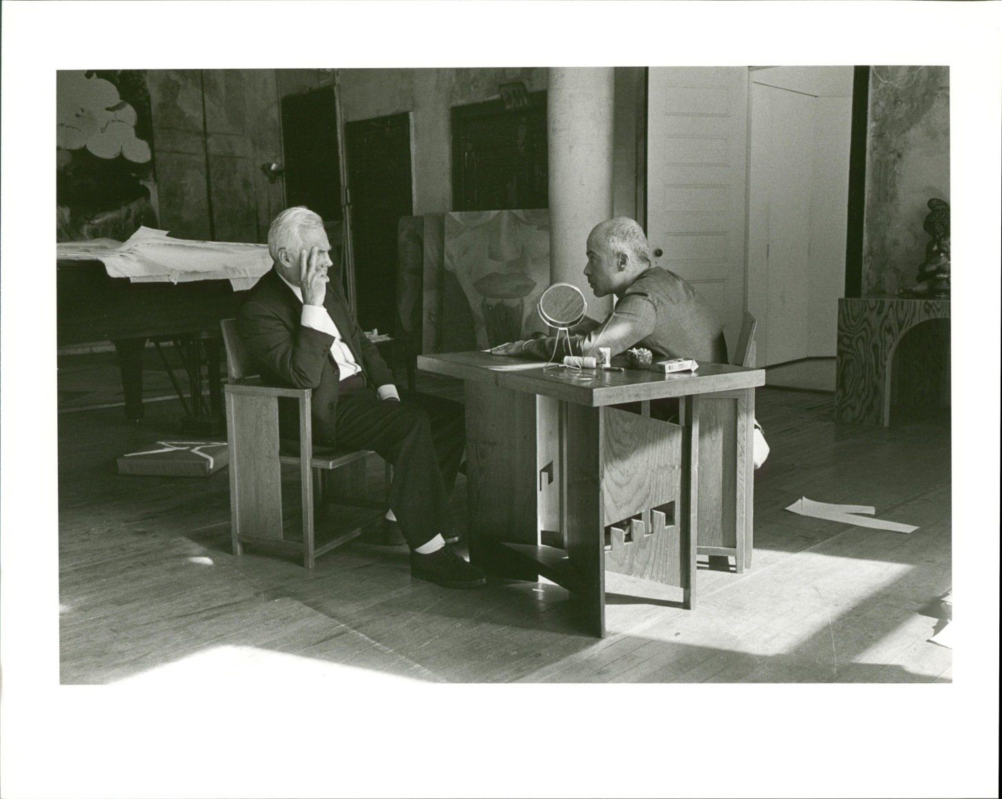 Giorgio Armani & Francesco Clemente, at Clemente's studio, February 5, 1993, Archival Pigment Print, Ed. of 25