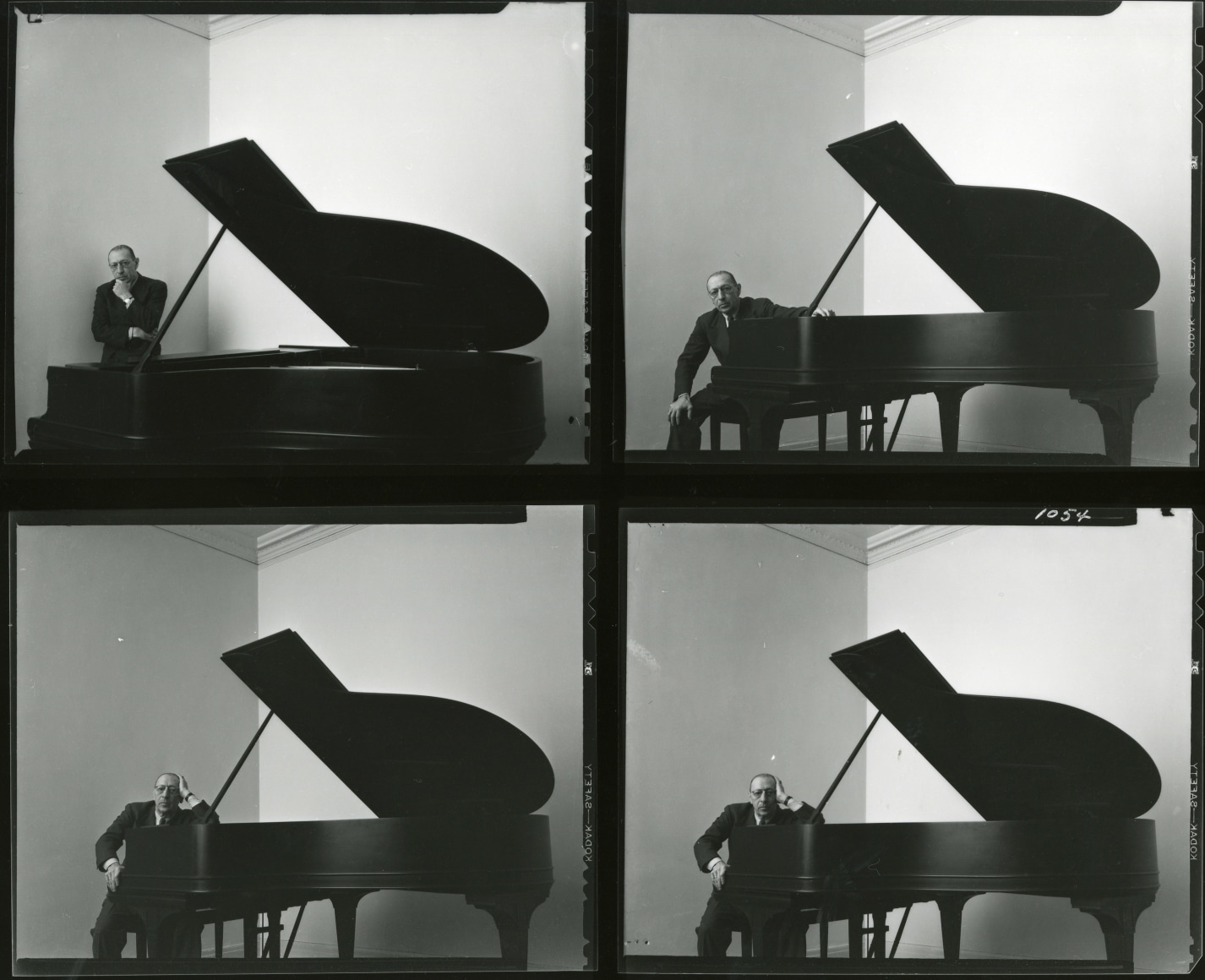 Igor Stravinsky, New York City (Contact Print of 4 Images), 1946   