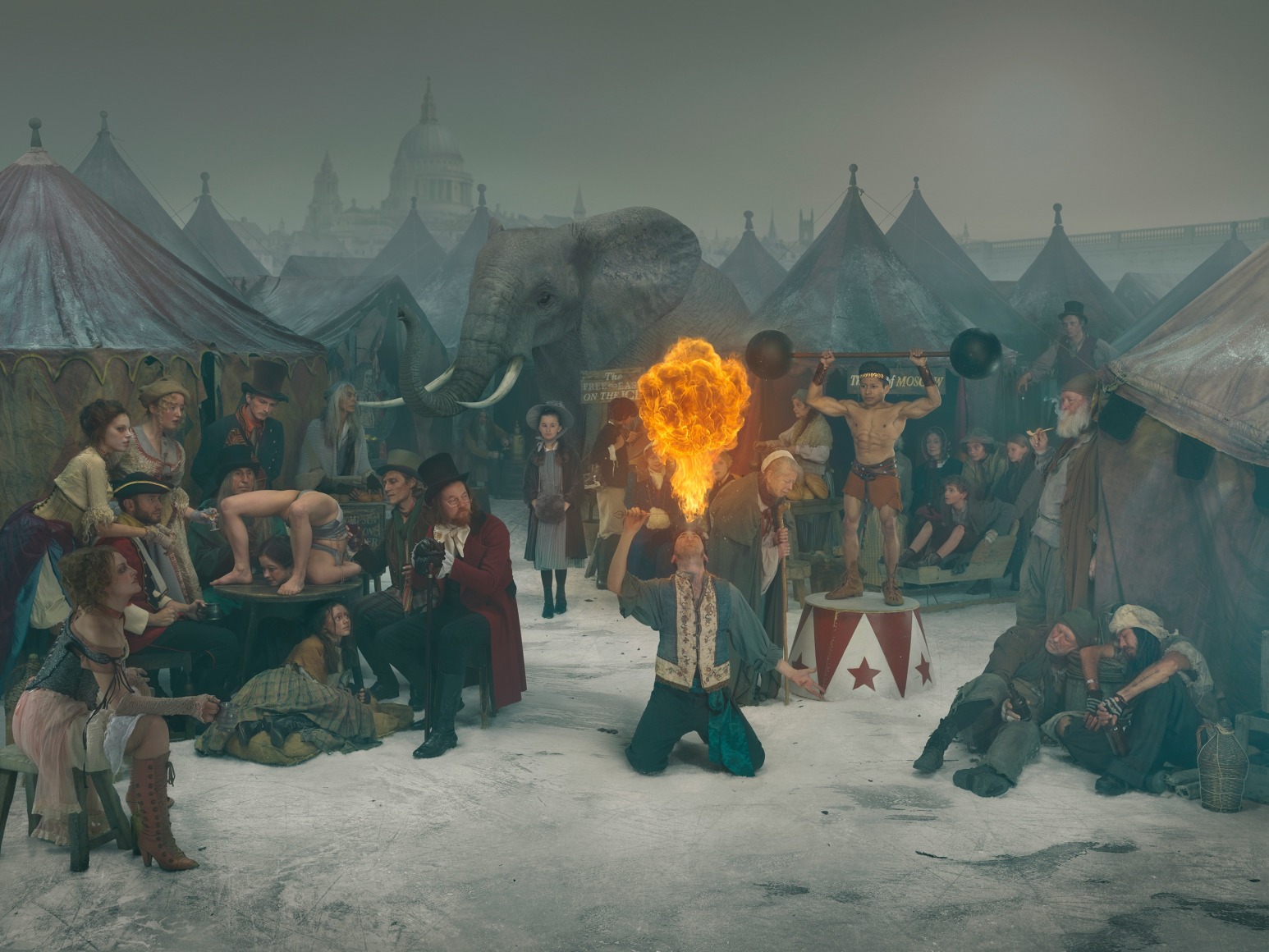 1814 Frost Fair - Fire Breather, Archival Pigment Print
