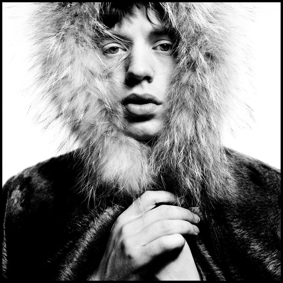 Mick Jagger, Fur Hood, 1964, Silver Gelatin Photograph, Ed. of 60