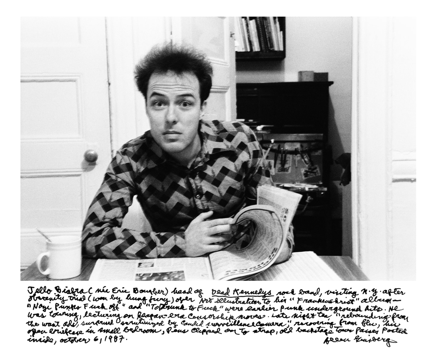 Jello Biafra (Eric Boucher), N.Y.C., 1987, Archival Pigment Print, Ed. of 25