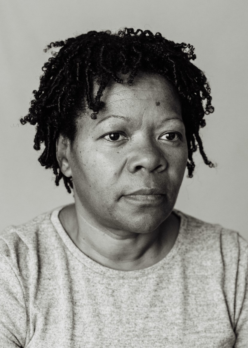 Portraits of Ana Maria Jeremias taken throughout the duration of this project-over four months - inspired by her portrait at age nine on the document from her arrival in Portugal. Lisbon, Portugal, 2024