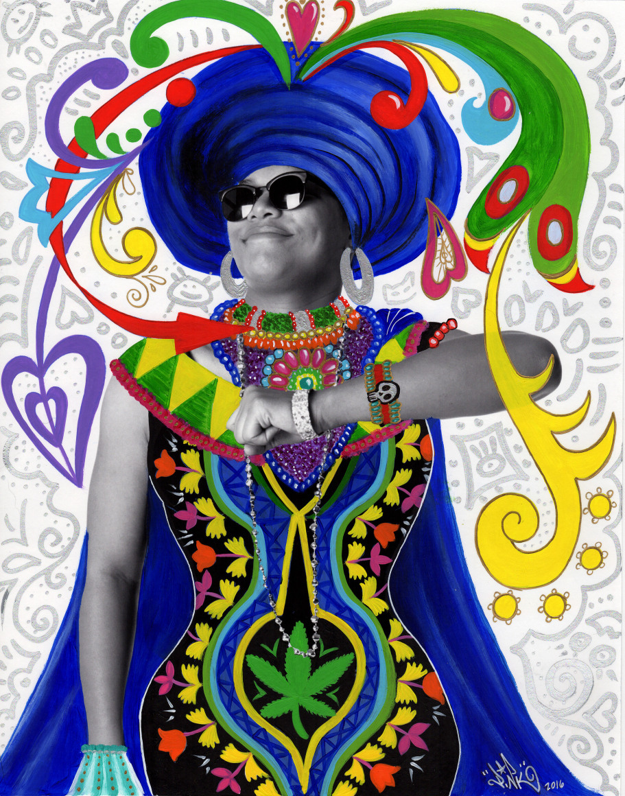 LADY PINK, Queen Latifah, 1990/2016, Archival Pigment Print