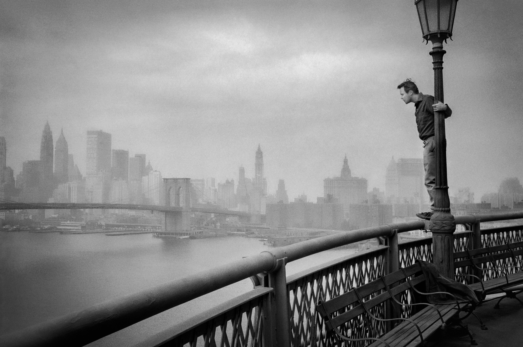 Jack Lemmon prepares to end it all on the New York Location for "Luv", 1966, Archival Pigment Print
