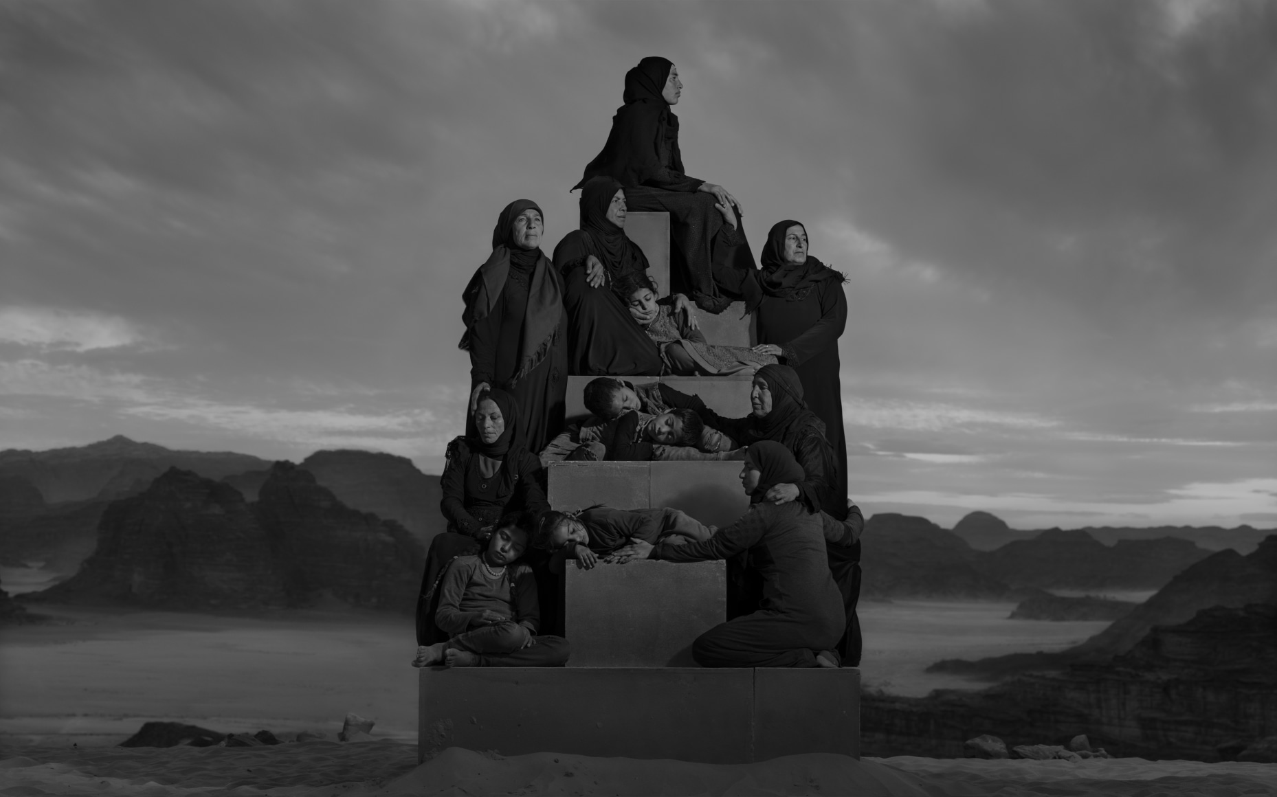 Women with Sleeping Children, Jordan, 2024, Archival Pigment Print