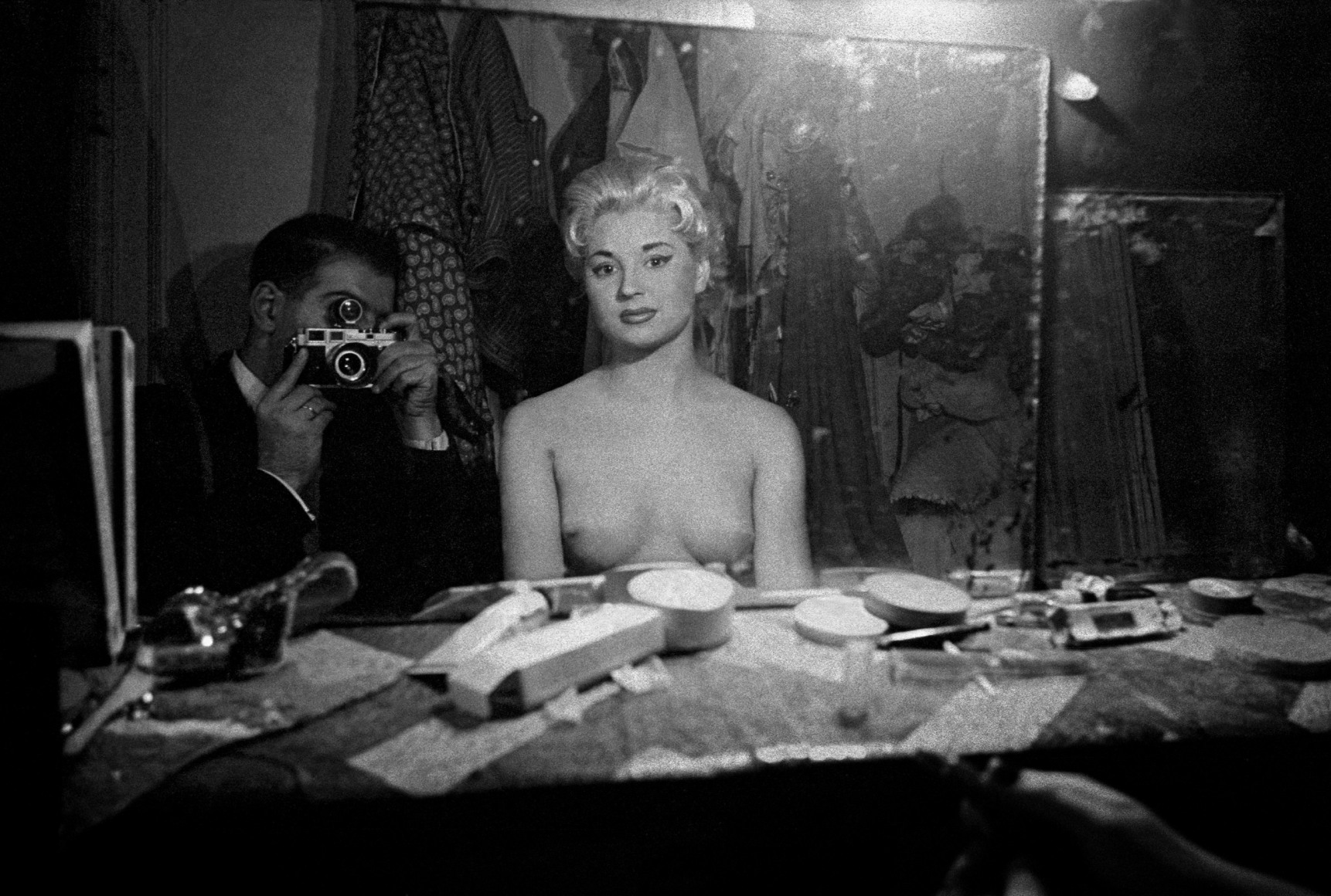 Le Sphynx, (Self-Portrait with Stripper), Paris, France (c), 1956