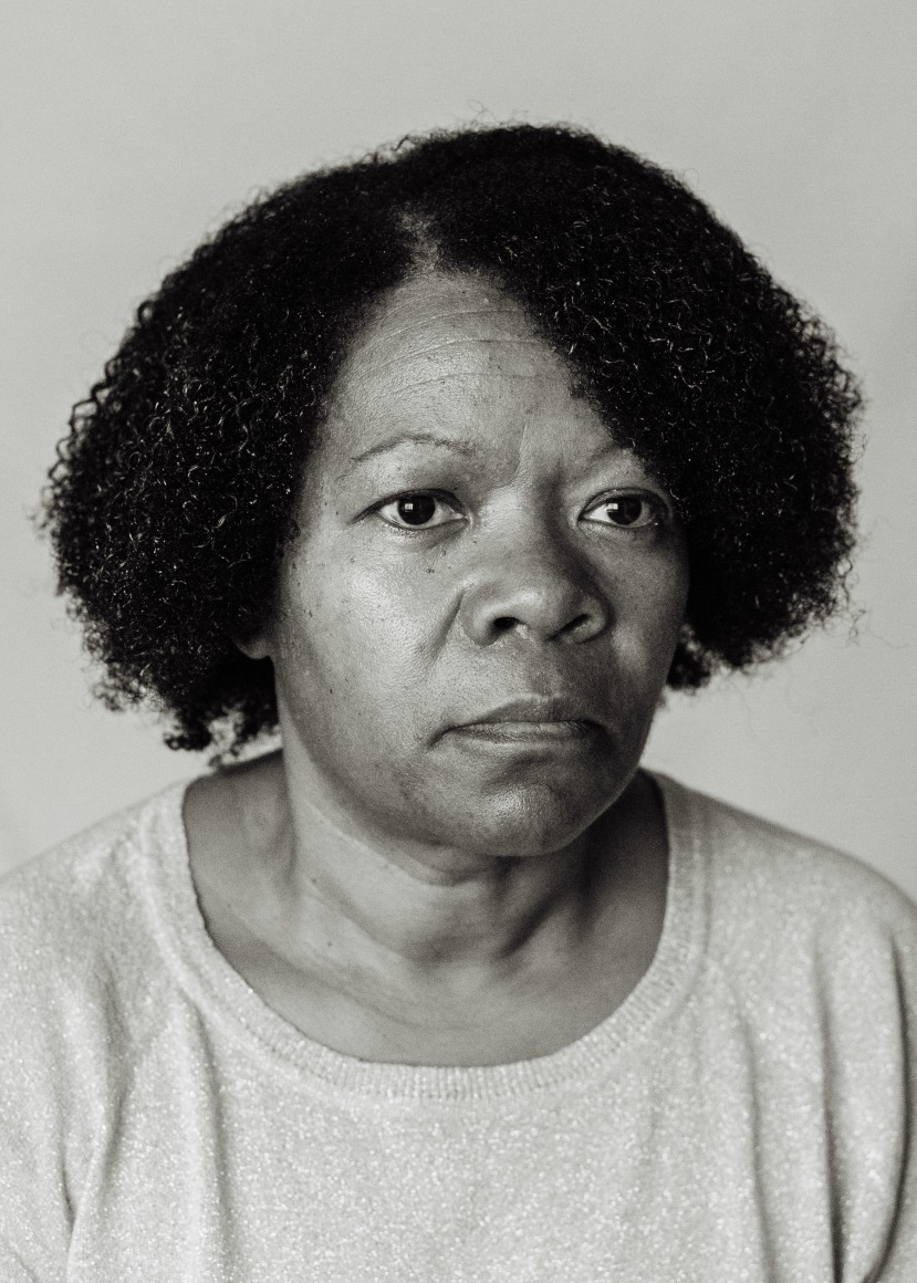 Portraits of Ana Maria Jeremias taken throughout the duration of this project-over four months - inspired by her portrait at age nine on the document from her arrival in Portugal. Lisbon, Portugal, 2024