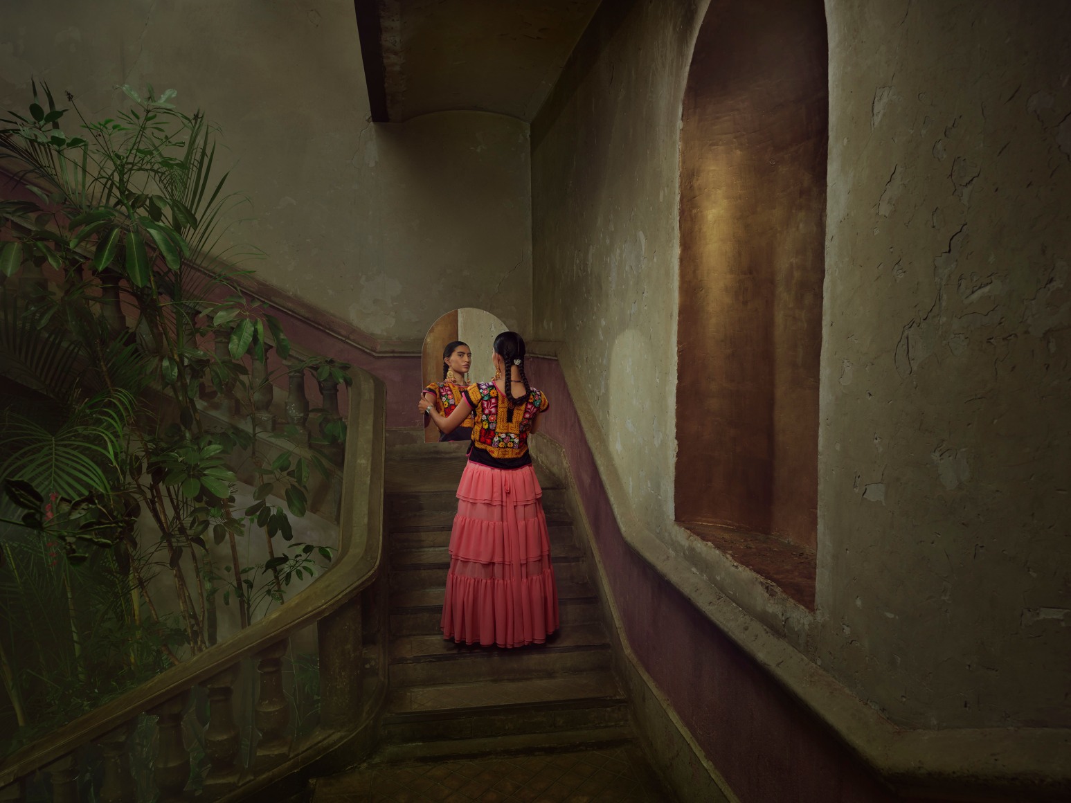 Reflection with Braid, 2024, Archival Pigment Print