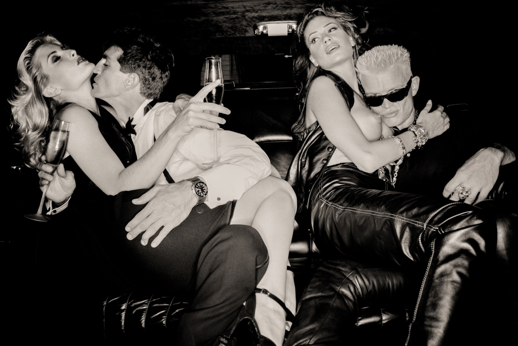 Kim Snowden, Eric Roberts, Elizabeth Nottoli, and Billy Idol, German Vogue, Los Angeles, 1994, Archival Pigment Print