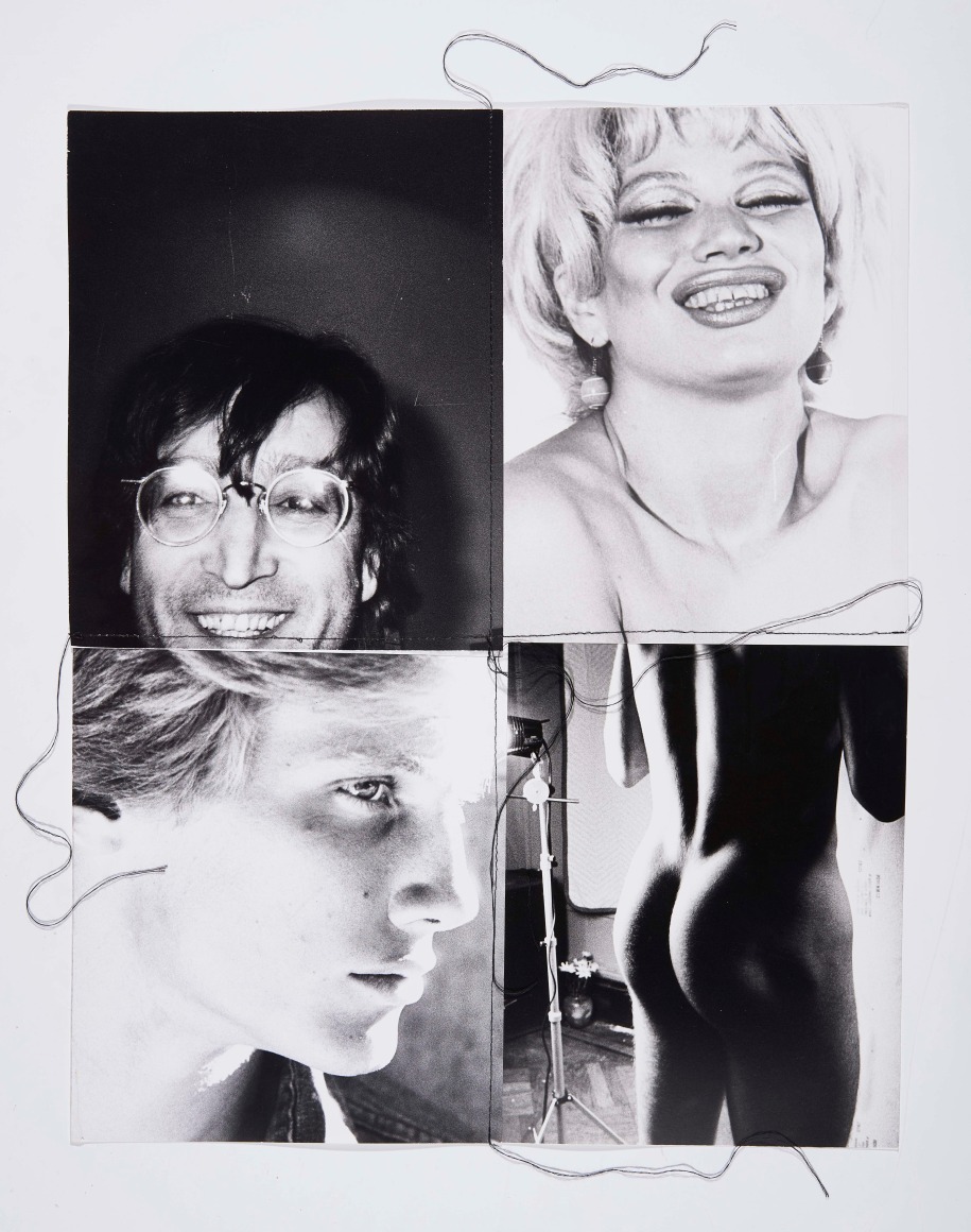 John Lennon, 1995, Silver Gelatin Photograph with fiber thread
