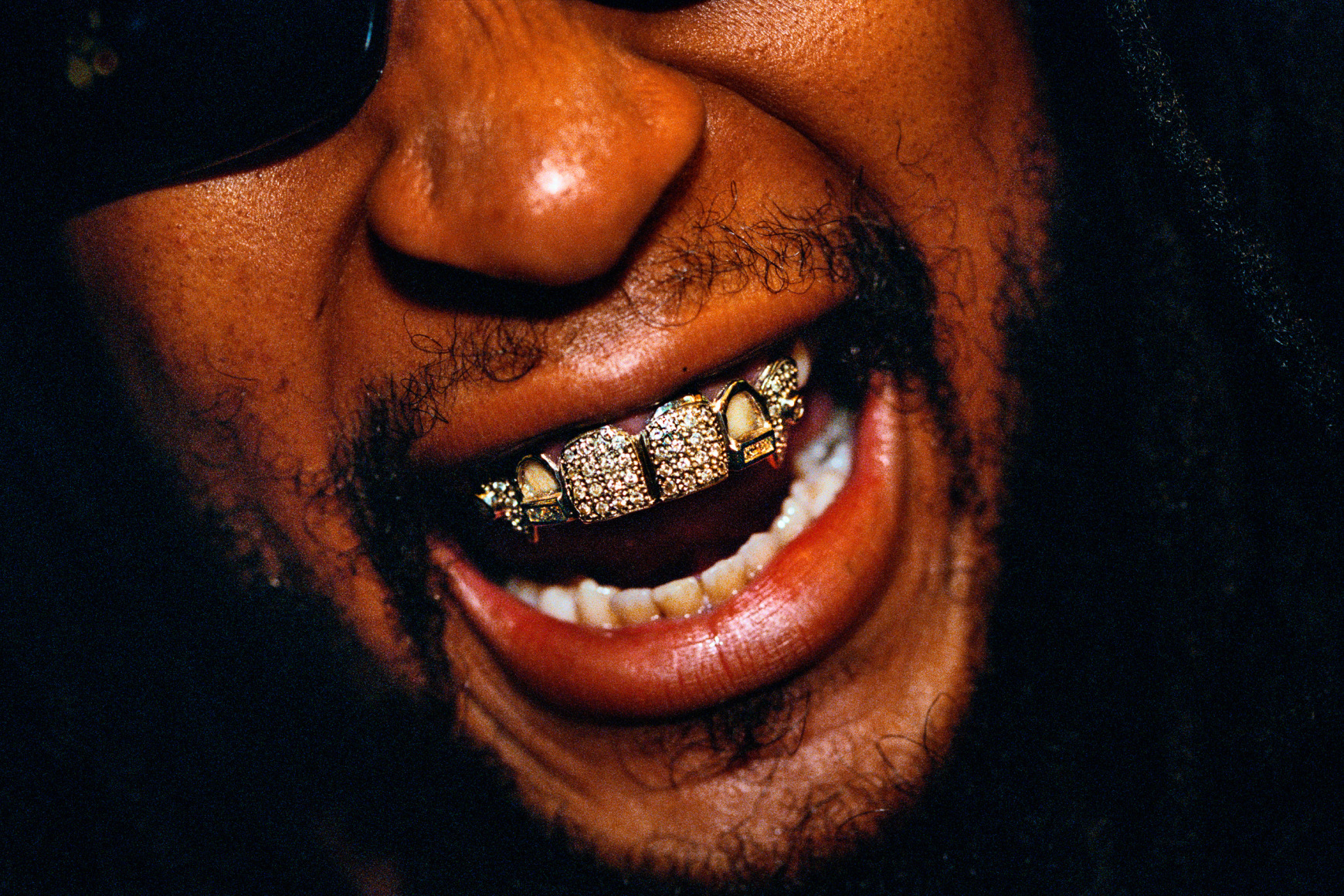 Rapper and producer Lil Jon, 33, sporting a diamond and platinum grill that reportedly cost $50,000, at the 2004 Soul Train Awards, Los Angeles, Archival Pigment Print